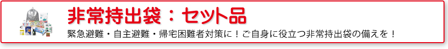 非常持出袋：セット品