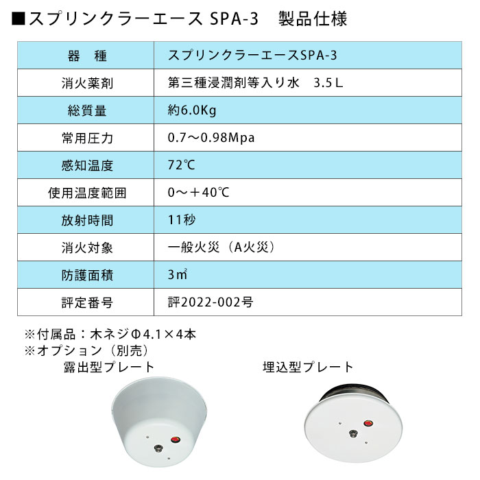 火災を感知、自動で消火！スプリンクラーエース