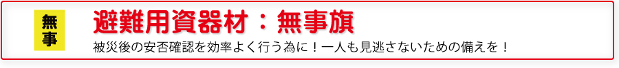 避難用資器材：安否確認