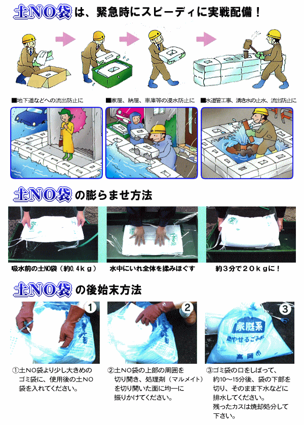 土Ｎｏ袋の使用方法