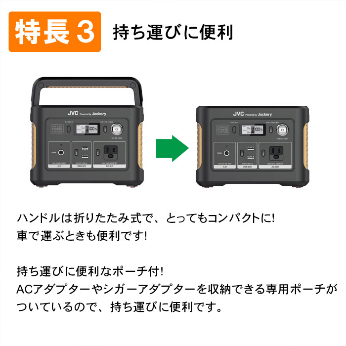 持ち運びが便利