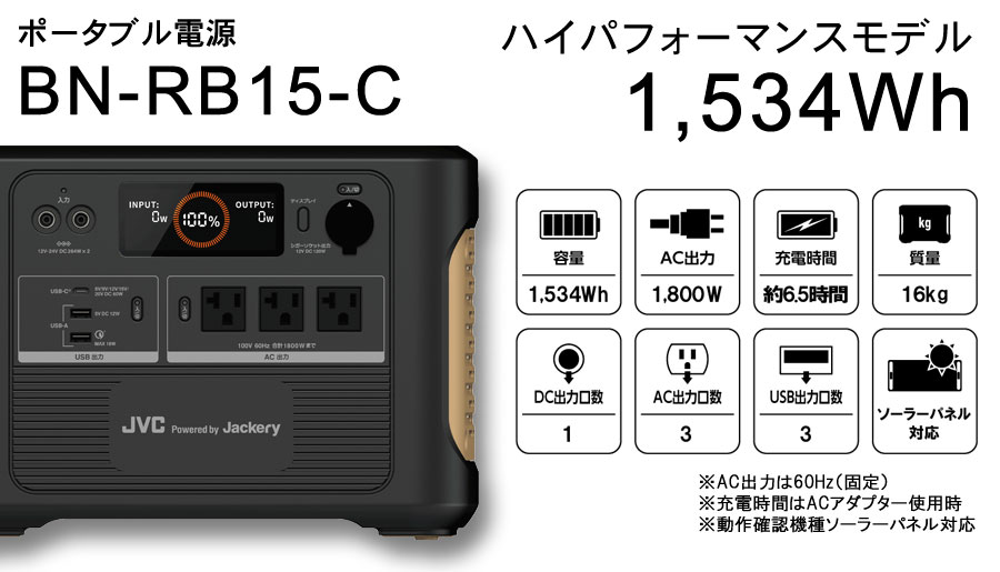 ポータブル電源 BN-RB15-C
