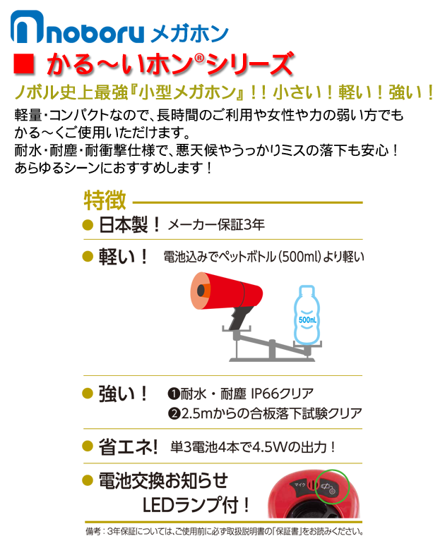 2022発売 ノボル かるーいホン4.5W 軽量・耐水・耐衝撃仕様 TD504Y