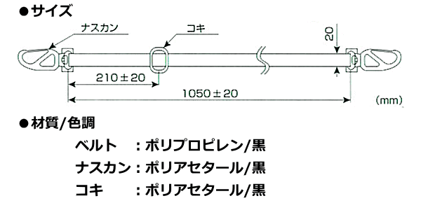 襷がけベルトの仕様