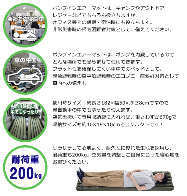 ポンプインエアーマットの特長