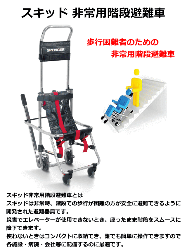 スキッド非常用階段避難車