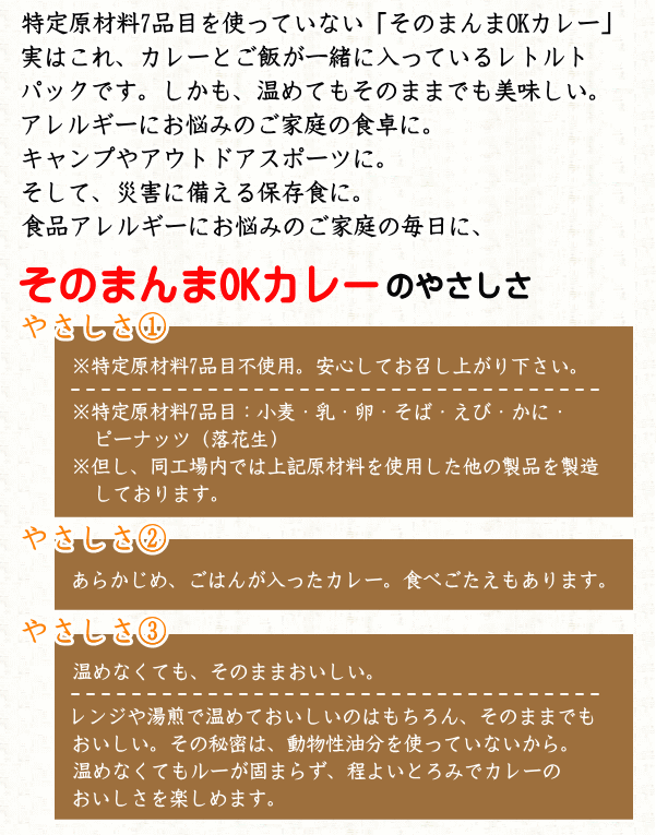 そのまんまOKカレーの優しさ